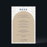Menu Royal Blue Classic Retro Mariage<br><div class="desc">Conçu pour se coordonner avec notre collection minimaliste rustique, cette carte de menu personnalisable dispose de l'arche tendance et populaire avec une police classique sur un arrière - plan motif. Pour une personnalisation plus avancée de cette conception, par exemple la modification de la disposition, de la police ou de la...</div>