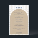 Menu Royal Blue Classic Retro Mariage<br><div class="desc">Conçu pour se coordonner avec notre collection minimaliste rustique, cette carte de menu personnalisable dispose de l'arche tendance et populaire avec une police classique sur un arrière - plan motif. Pour une personnalisation plus avancée de cette conception, par exemple la modification de la disposition, de la police ou de la...</div>