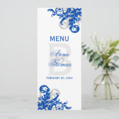 Menu Royal Blue et Argent Flourdissant (Debout devant)