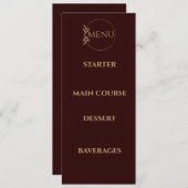 Menu Royal Deep Burgundy mariage (Devant / Derrière)