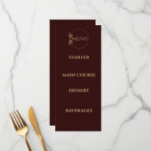 Menu Royal Deep Burgundy mariage