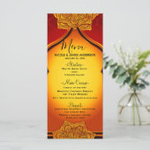 Menu Royal Mandala Indien Marocain Or Rouge Feuill (Debout devant)