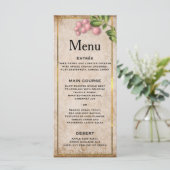 Menu roze bruiloft (Staand voorkant)