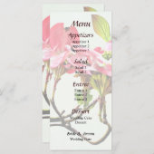 Menu Roze Dogwood Wedding (Voorkant / Achterkant)