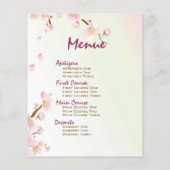 Menu Roze en Cream Magnolia Blossom Wedding (Achterkant)