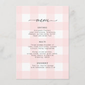 Menu Roze Gingham (Voorkant)
