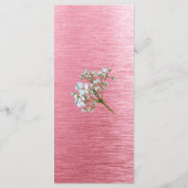 Menu Roze metalen moderne bruiloft (Achterkant)