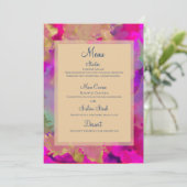 Menu Roze, paarse glitter (Staand voorkant)