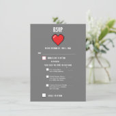 Menu RSVP 8 bits pour Mariage Geek Gamer (Debout devant)