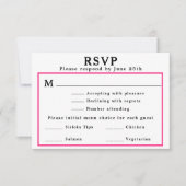 Menu RSVP de mariage Carte d'adresse de retour Flo (Devant)