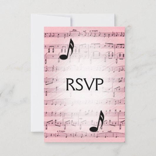 Menu RSVP - Partition Rose (Dos)