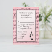 Menu RSVP - Partition Rose (Debout devant)