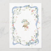 Menu Ruban Fleur sauvage et Baby shower de cale (Dos)