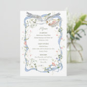 Menu Ruban Fleur sauvage et Baby shower de cale (Debout devant)