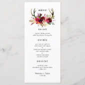 Menu Russe Bourgogne Antlers Simple 3 cours  (Devant)