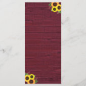 Menu Russe Bourgogne Lumières Dentelle Mariage de tourn (Dos)