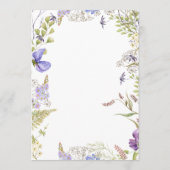 Menu Russe Lavande et Fleur sauvage Sage Mariage blanc (Dos)