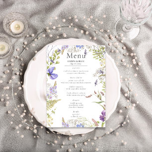 Menu Russe Lavande et Fleur sauvage Sage Mariage blanc