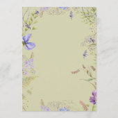 Menu Russe Lavande et Fleur sauvage Sage Mariage Sage (Dos)