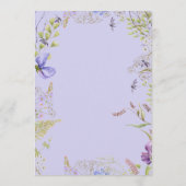 Menu Russe Lavender Sage Fleur sauvage Lavender Mariage (Dos)