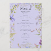 Menu Russe Lavender Sage Fleur sauvage Lavender Mariage (Devant)