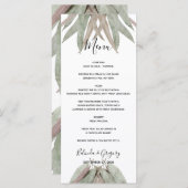 Menu Russe Mariage feuille Eucalyptus (Devant / Derrière)