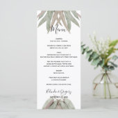 Menu Russe Mariage feuille Eucalyptus (Debout devant)