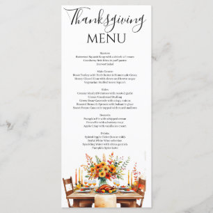 Menu Russe Merci Thanksgiving Party