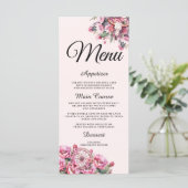 Menu Russe rose Boho Ouest Charra Thème Quinceanera (Debout devant)