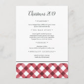 Menu Russe Rouge & Blanc Plaid Noël Holiday (Devant)