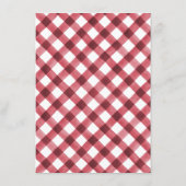 Menu Russe Rouge & Blanc Plaid Noël Holiday (Dos)