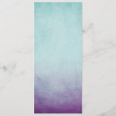 Menu Russe Turquoise et Purple Bohemian Mariage Me (Dos)