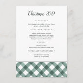 Menu Russe Vert & Blanc Plaid Noël Vacances (Devant)