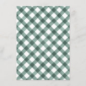 Menu Russe Vert & Blanc Plaid Noël Vacances (Dos)