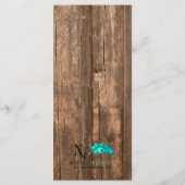 Menu Rustic Barn Wood Lantern Wedding (Achterkant)