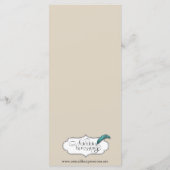 Menu Rustic Birch Trees and Deer Mariage (Dos)