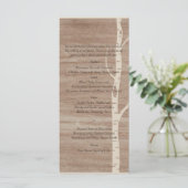 Menu Rustic Birch Trees and Deer Mariage (Debout devant)