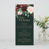 Menu Rustic Bloom | Florale Terracotta et Marsala Rouge (Debout devant)