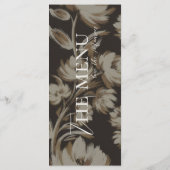 Menu Rustic Brown Botanical Pattern Wedding (Dos)