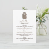 Menu Rustic Burlap Mason Jar Wedding (Staand voorkant)