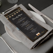 Menu Rustic Chefs Whiskey Shot Thématique 4x9 Dîner Men