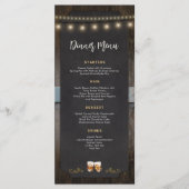 Menu Rustic Chefs Whiskey Shot Thématique 4x9 Dîner Men (Devant)