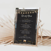 Menu Rustic Chefs Whiskey Shot Thématique 5x7 Diner Men