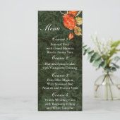 Menu Rustic Chic Rose Vintage Mariage (Debout devant)