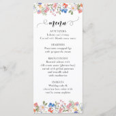Menu Rustic Colorful Floral Wildflower Bridal Shower (Devant)