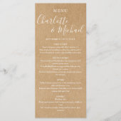 Menu Rustic Elegant Signature Mariage (Devant)