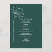 Menu Rustic Emerald Line Mariage (Devant)