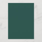 Menu Rustic Emerald Line Mariage (Dos)