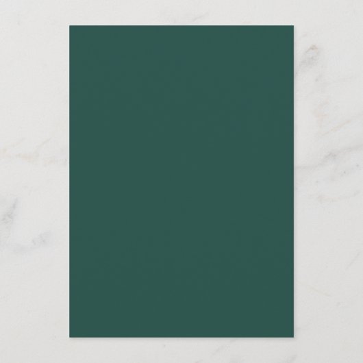 Menu Rustic Emerald Line Mariage (Dos)