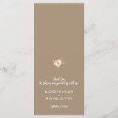 Menu Rustic Fall Floral Mariage (Dos)